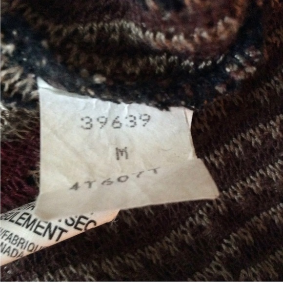 VTG Tundra Canada Mens Size M Multi Colored Cotton Coogi Like Textured Sweater - Picture 7 of 7